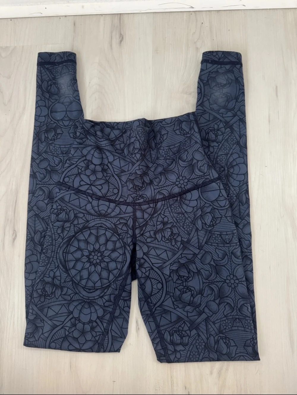 Lululemon Wunder Under Pant * Full On Luon Roll Down Prisma Inkwell Black Sz 2